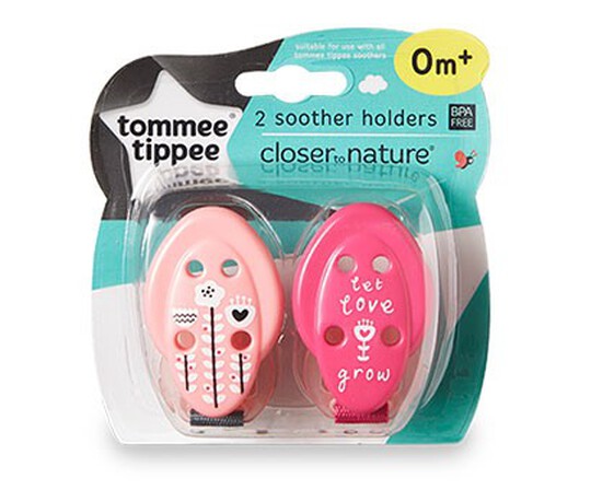 Tommee Tippee Closer to Nature Soother Holders (2 Pack) image number 1